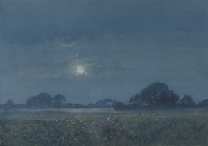 WEST, Joseph. Moonlight Norfolk Marshes. Bolton Council