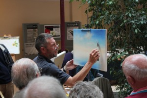 TAYLOR, Jeremy Ilkley Gazette painting demonstration Ilkley Art Club