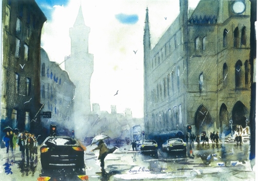 HANSON, Barry Langroyd. Bradford City Centre. Painters-online