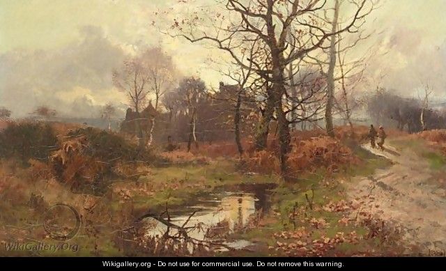 MANNERS, William. A country track in Autumn. Wikigallery_A-Country-Track-In-Autumn